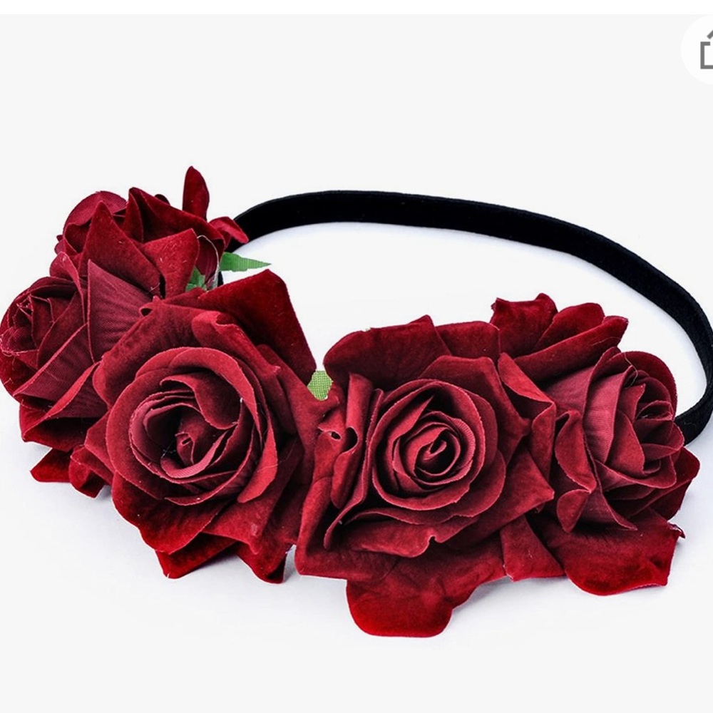Red Rose Flower Crown